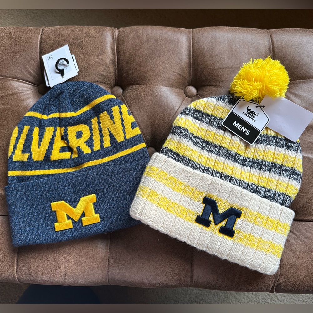 New University of Michigan Winter Hat Set